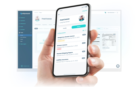 The Whip Around Wallet is a document storage and management solution for Fleet Managers and Drivers that's available on web and mobile. (Photo: Business Wire)