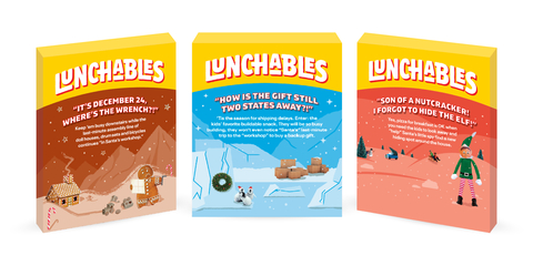Lunchables Holiday Packs feature the products kids know and love and a clever, "parents-only" re-wrapped holiday sleeve for some comedic relief. (Photo: Business Wire)