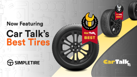 SimpleTire becomes the first online tire retailer to feature Car Talk's Wrench Awards for excellence in the tires space on its website. (Graphic: Business Wire)