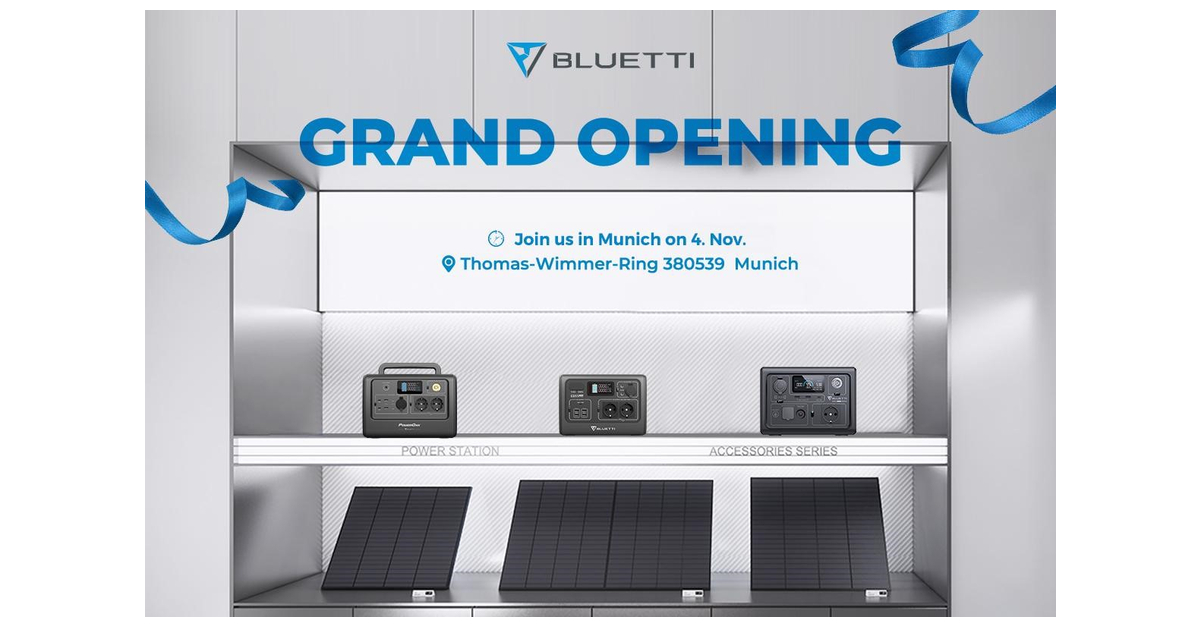 BLUETTI eröffnet den ersten Flagship-Store in München, Deutschland, um praktische Erfahrungen zu sammeln