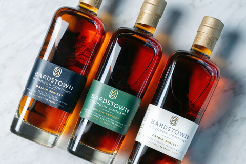 Bardstown Bourbon Co. will release three core products in 2023 - Origin Series Kentucky Straight Bourbon, Origin Series Bottled-in-Bond wheated and Origin Series Rye - all of which were distilled, aged and bottled at the brand's Bardstown, Ky. campus.(Photo: Business Wire)