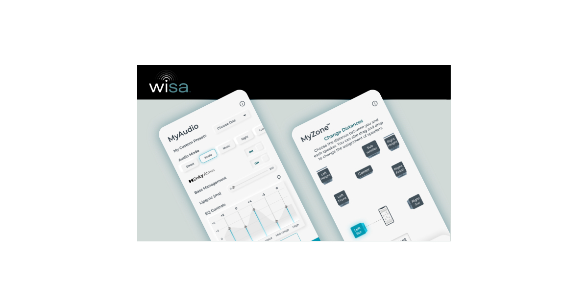 WiSA Technologies Launches New App Delivering Powerful and Intuitive Control of WiSA-Enabled TVs, Soundbars, and External Transmitters