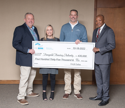 Paragould Housing Authority received $435,000 from the Federal Home Loan Bank of Dallas and First National Bank for an affordable housing development in Paragould, Arkansas. (Photo: Business Wire)