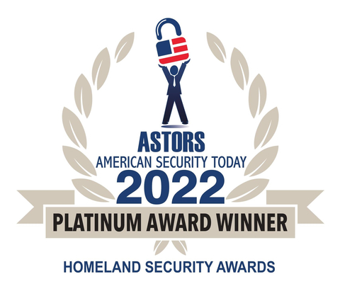 Kingston’s first innovative OS-independent hardware-encrypted external SSD with intuitive color touch screen, IronKey Vault Privacy 80ES received three Platinum awards in the 2022 ‘ASTORS’ Homeland Security Awards Program. (Graphic: Business Wire)