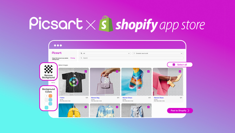 The Picsart AI Photo Editor app is now available in the Shopify App Store. (Graphic: Business Wire)