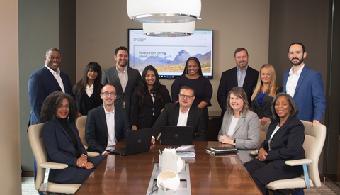 Fieldpoint Private (Southeast) Banking Services Team: Seated, l to r: Viviana Frias, Bobby Castellow, Russ Holland, Jennifer Chambers, Monica Hubert Standing, l to r: Calvin Miller, Tas Denman, Michael Stearns, Mary Landero Santos, Tabitha Vickers, Keith Avant, Stephanie Mathis, Ivan Munoz (Photo: Business Wire)