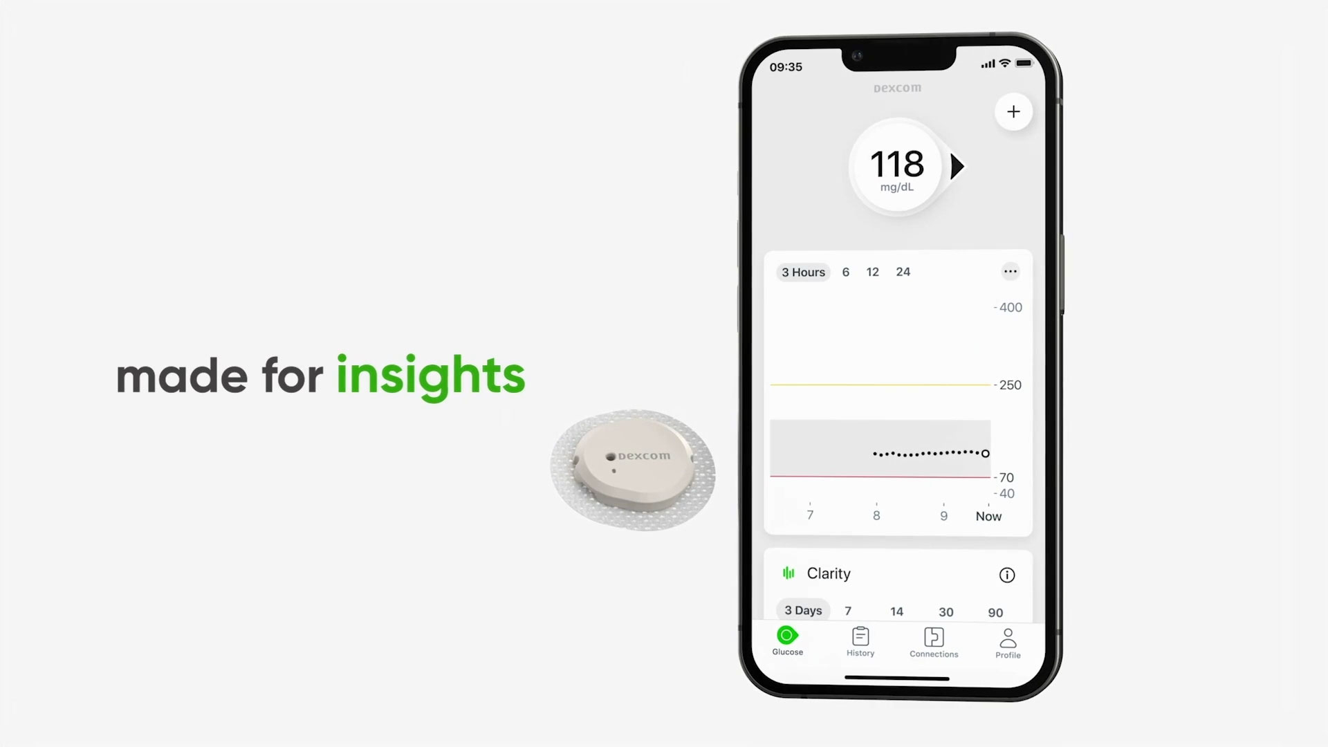 Dexcom G7 offers a redesigned and simplified mobile app with Dexcom Clarity integration.