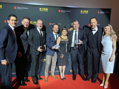 CEO Beena Goldenberg with the Organigram team at the KIND Awards (Photo: Business Wire)