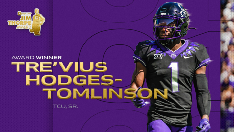 2022 Paycom Jim Thorpe Award Winner Tre'Vius Hodges-Tomlinson of Texas Christian University. (Photo: Business Wire)