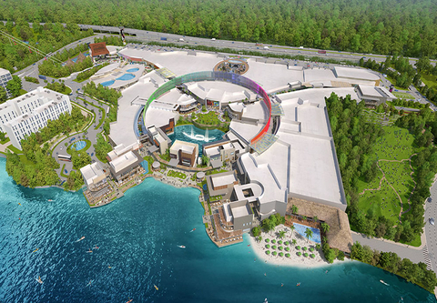Photo: Artist Rendering of the Grand Outlet, largest luxury outlet mall in Latin America, under construction in Riviera Maya, Mexico. Shown in photo is Highway 307, the main artery between Cancun and Playa del Carmen; GigNet's advanced fiber-optic network is installed along this key route, enabling fiber-optic access to commercial and residential developments along the full 120-kilometer route between Cancun and Tulum. (Photo: Business Wire)