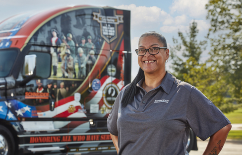Schneider Ride of Pride Driver Patrice Cook is participating in Wreaths Across America (Photo: Business Wire)