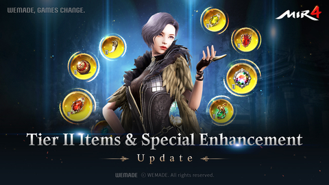 Wemade announced Tier II Items & Special Enhancement update for MIR4 (Graphic: Business Wire)