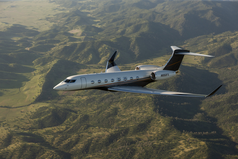 A Flexjet Gulfstream G650 in flight. Flexjet completed their seventh Air Charter Safety Foundation Industry Audit Standard, more than any other private flight provider. (Photo: Business Wire)
