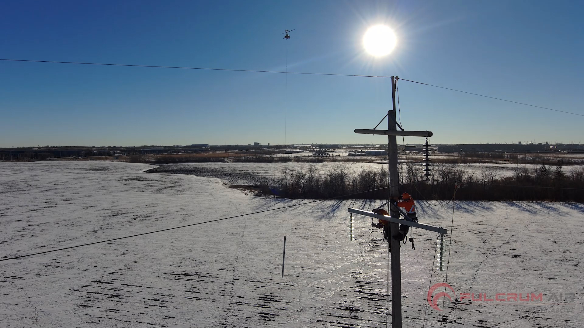 FulcrumAir showcasing slinging operations on a powerline construction site with an unmanned drone. (Video: FulcrumAir)