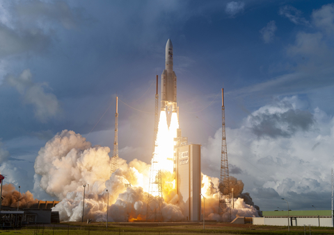 MTG-I1 is successfully launched on an Ariane-5 rocket from Kourou, French Guiana (Photo: EUMETSAT)