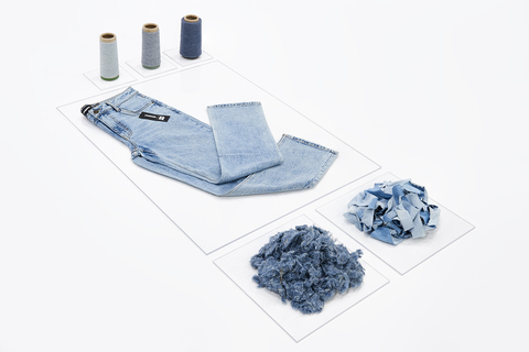 Each piece is made with a minimum of 20% Recover™ recycled fiber from textile waste. (Photo: Recover™)