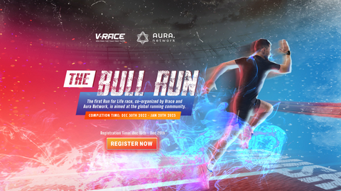 V-RACE THE BULL RUN 2022 - The Pioneering Virtual Race To Award NFT Medals (Graphic: Business Wire)