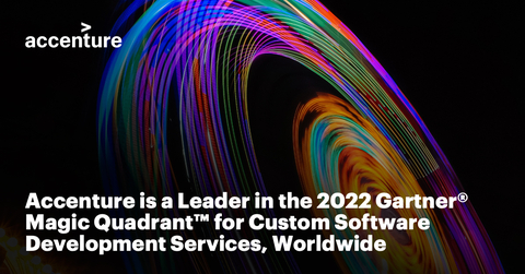 Accenture was recognized in the 2022 Gartner® Magic Quadrant™ for Critical Capabilities for Custom Software Development Services, Worldwide. (Photo: Business Wire)
