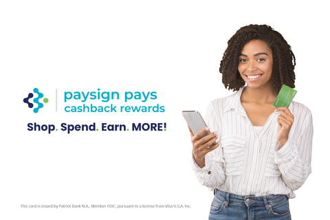 Paysign Pays Cashback Rewards now has more perks thanks to our partnership with EvoShare. (Photo: Business Wire)