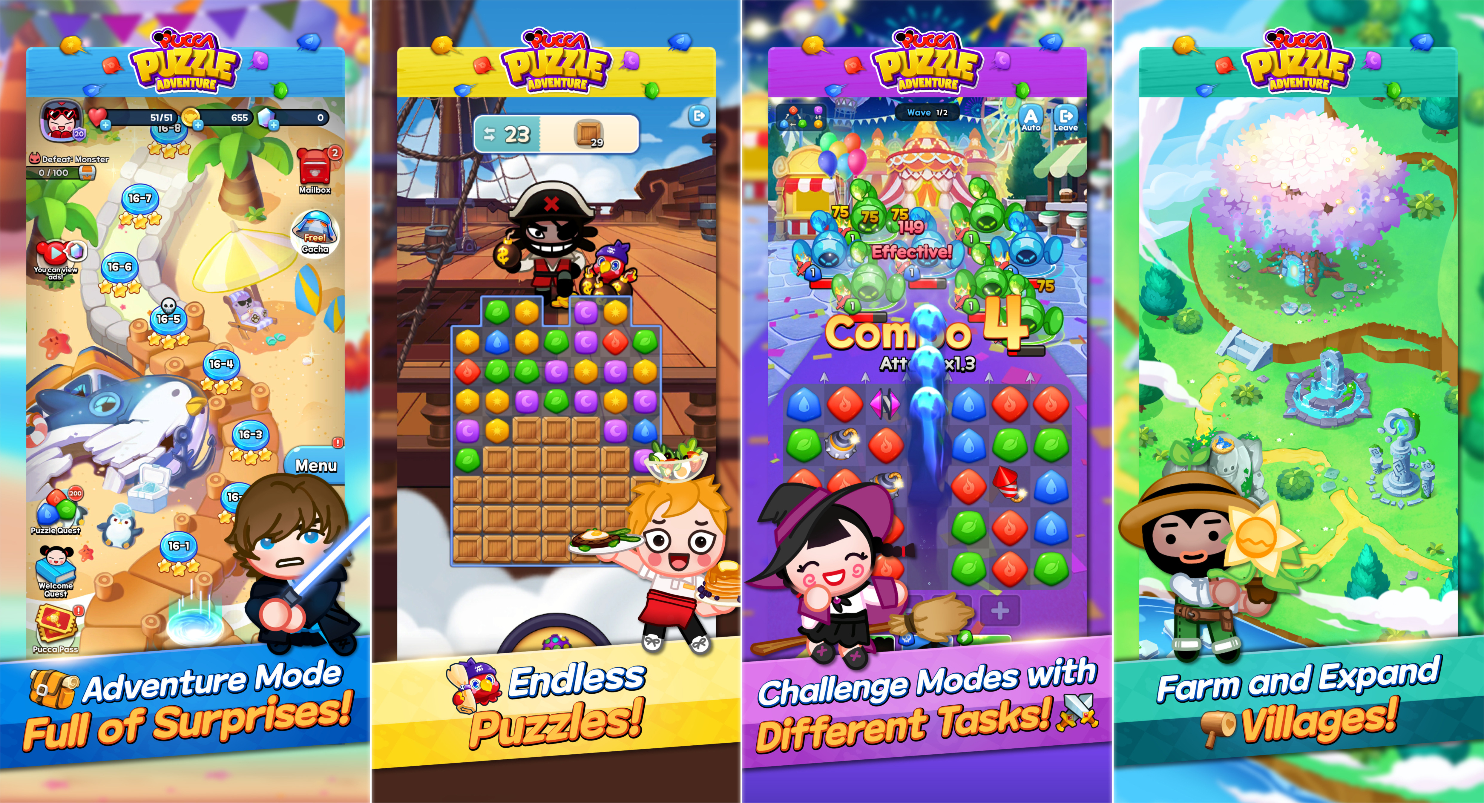 新作モバイルパズルゲーム『PUCCA PUZZLE ADVENTURE』のグローバル事前