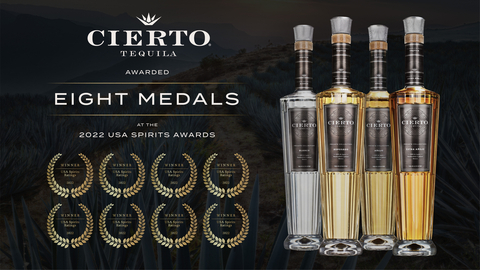 CIERTO TEQUILA AWARDED EIGHT MEDALS AT THE 2022 USA SPIRITS RATINGS  (Graphic: Business Wire)
