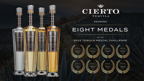 CIERTO TEQUILA AWARDED EIGHT MEDALS AT THE 2022 TEQUILA MEZCAL CHALLENGE (Graphic: Business Wire)