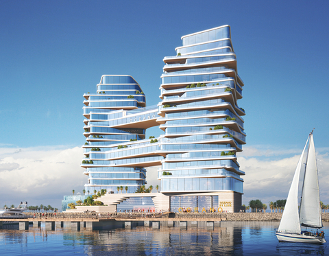 Located on Al Marjan Island, Oceano is the flagship project for The Luxe Developers with unobstructed views of the Arabian Sea (Photo: Business Wire)
