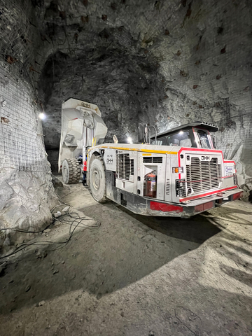 The GHH MK-42 truck is seen operating underground. (Photo: Business Wire)