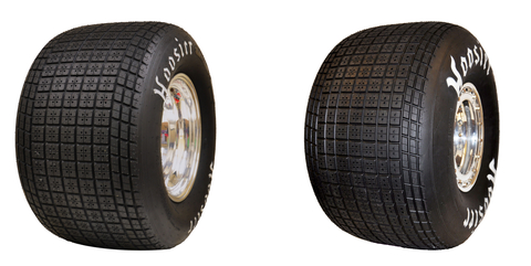 Shown on the left is the new Left Rear Tire and the new Right Rear Tire, is shown on the right. (Photo: Business Wire)