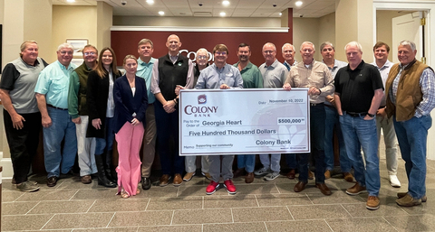 Colony Bank donates $500,000 through the Georgia HEART Hospital Program (Photo: Business Wire)