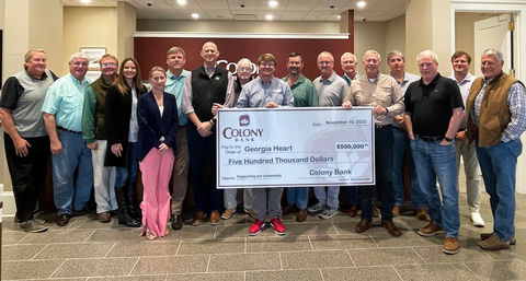 original Colony Bank donates $500,000 through the Georgia HEART Hospital Program (Photo: Business Wire)