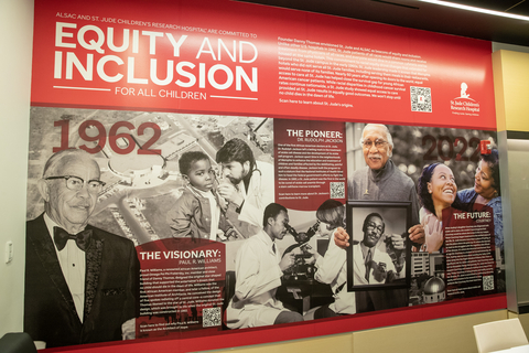 Special exhibit at the National Civil Rights Museum showcasing the 60-year role St. Jude has played in equalizing access to healthcare regardless of race, creed or ability to pay. (Photo: Business Wire)