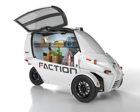 Faction D1 Cargo Vehicle based on the Arcimoto FUV platform (Photo: Business Wire)