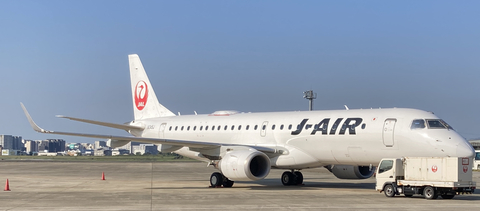 Intelsat’s 2Ku system on the first of J-AIR’s E190 aircraft and will be installing 13 additional aircraft by autumn 2024 (courtesy J-AIR).