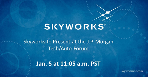 Skyworks to Present at J.P. Morgan Tech/Auto Forum During CES 2023 (Graphic: Business Wire)