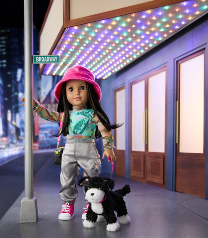 Meet Kavi Sharma, American Girl's 2023 Girl of the Year. In her story, written by Varsha Bajaj, Kavi has a passion for performing and dreams of starring on Broadway one day. (Photo: Business Wire)