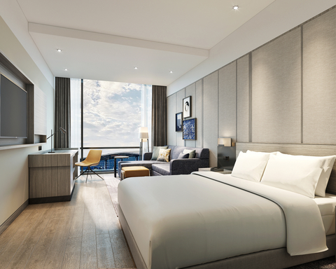 original Guestroom at Hyatt Place Hangzhou International Airport (Photo: Business Wire)