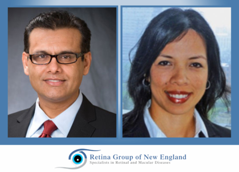 Dr. Nauman Chaudhry, MD, and Dr. Juner M. Colina-Biscotto, MD, of Retina Group of New England partner with Retina Consultants of America. (Photo: Business Wire)