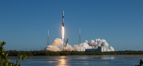 Launch of SpaceX Transporter-6 mission carrying Momentus' Vigoride-5 Orbital Service Vehicle. Credit: SpaceX
