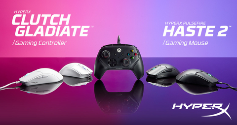 original HyperX Reveals Clutch Gladiate Wired Xbox Controller and Next Generation Haste 2 Gaming Mice at CES 2023 (Photo: Business Wire)