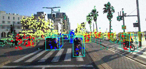 Mobileye’s imaging radar supports other key AV vision sensors, and can detect objects, vehicles and pedestrians at distances of up to 1,000 feet. Illustration: Mobileye.