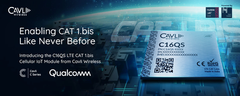 thumbnail Powering the next generation of CAT1.bis IoT with Cavli C16QS Smart Cellular IoT Module (Graphic: Business Wire)