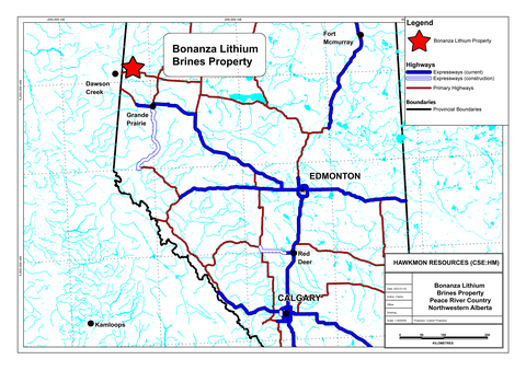 Figure 1: Location map of the Bonanza Property (Graphic: Business Wire)