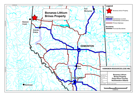 original Figure 1: Location map of the Bonanza Property (Graphic: Business Wire)