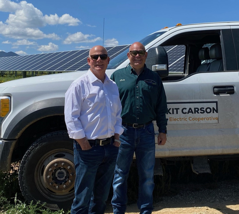 Pictured: Jeffrey Heit, Principal, Managing Director, Guzman Energy and Luis A Reyes Jr., Chief Executive Officer, Kit Carson Electric Cooperative, Inc (Photo: Business Wire)