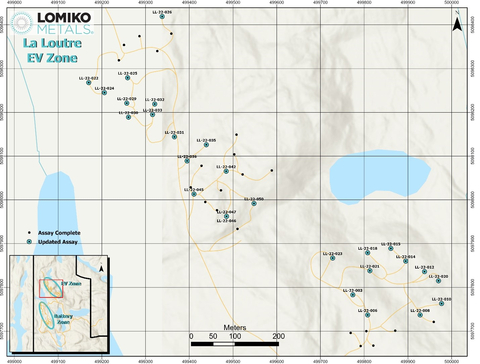 Figure 1: EV Zone, Collar locations of holes with additional core sampling (Graphic: Business Wire)