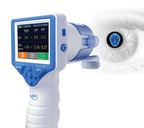 NeurOptics' automatic pupillometer has emerged as a key technology that provides a reliable measurement of pupil size and reactivity expressed as the Neurological Pupil Index (NPi).  (Image: Business Wire)