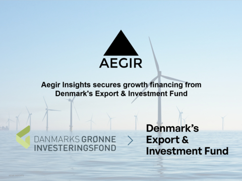 Offshore Wind Analyst Aegir Insights Receives Financing From Denmark's Export & Investment Fund, formerly the Danish Green Investment Fund. (Graphic: Business Wire)