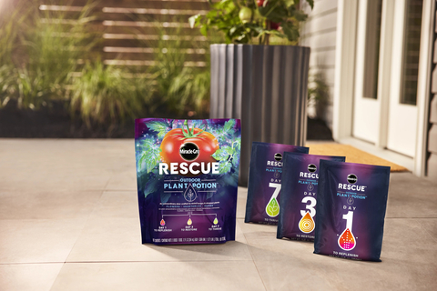 The Scotts Miracle-Gro® Rescue™ Outdoor Plant Potion™ has been nominated in the Package Brand Marketing category for the PAC Global Awards. (Photo: Business Wire)