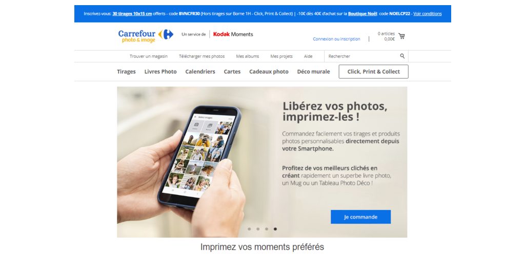 zwemmen Slaapzaal Agnes Gray Kodak Moments creëert en lanceert een website voor het online afdrukken van  foto's voor Carrefour Frankrijk | Business Wire